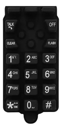 Teclado De Goma Para Teléfono Panasonic Kx-tg1711 Kx-tg1712 0