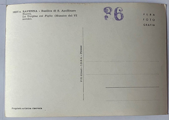 Antigua Postal, Mosaico, Basílica, Rávena, Italia, P0240 1