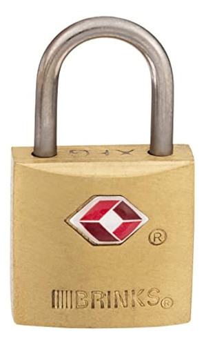 Brinks - Candado De Viaje Con Llave De Latón Macizo De 22 Mm 1