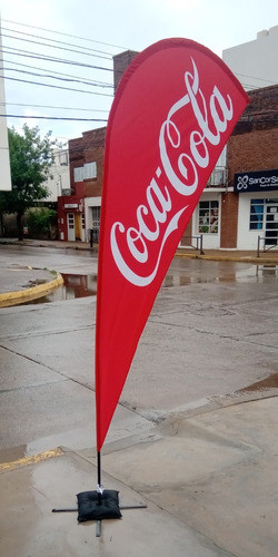 2 Fly Banners 2,50 M + Fly Impreso + Base Cruz + Bolsa Arena 1