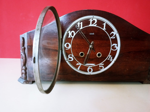 Antiguo Reloj De Madera Chimenea . Carillón.  No Funciona 1