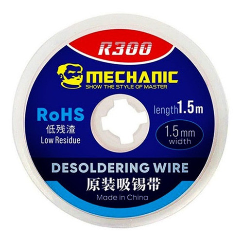 Malla Desoldante Profesional Mechanic C/flux R300 1.5mm 1515 0