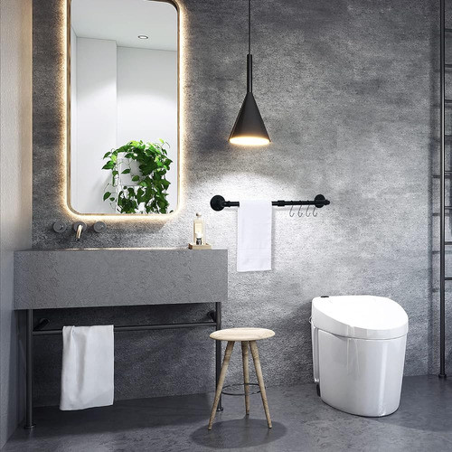 Houseaid 24 Pulgadas De Tubería Industrial Toallero, Farmhou 1