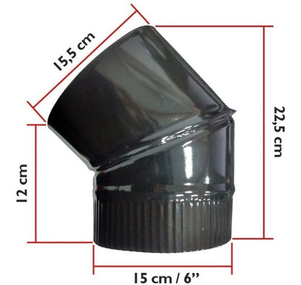 Salamandras Tromen Codo 45º X 6 Enlozado Accesorio * 1