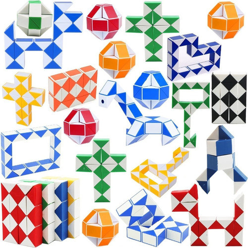 20 Cubo Fidget Serpiente Articulada Juguete Piñata Souvenir 0