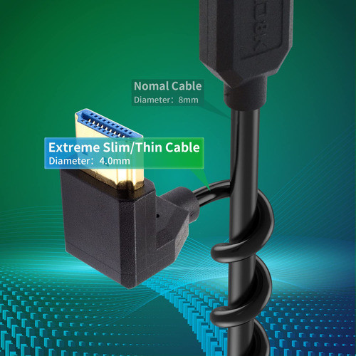 Duttek Cable De Extensin Hdmi 8k De 90 Grados De 48 Gbps, Ca 1