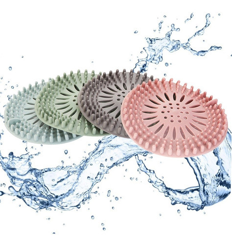 Set De 2 Filtro De Silicona Para Drenaje De Baño Cocina 0