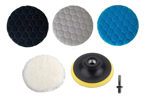 Kit 3 Pads De Pulido 5 Pulgadas (spta) + Cordero + Backing 1