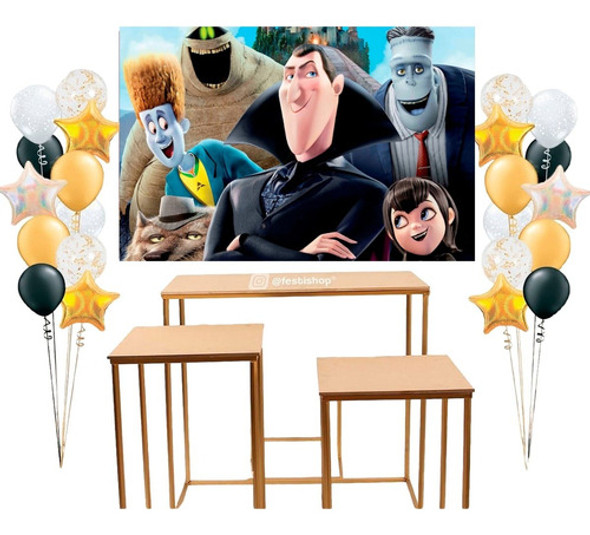 Fondo De Tela Hotel Transylvania Decoración Cumpleaños Candy 0
