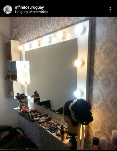 Espejo Hollywood 120 X 90 Maquillaje Peluquería! 1