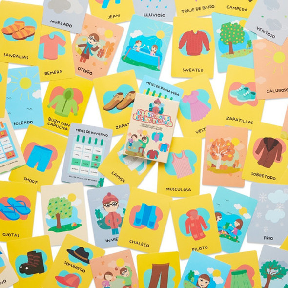 Cartas Estaciones Clima Y Ropa Barco De Papel Sharif Express 1