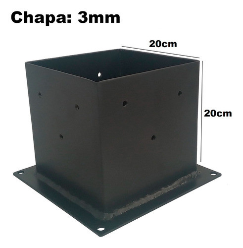 Suportes Pilar De Madeira Medida Interna 20x20cm 3mm 1