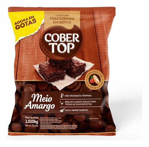 Chocolate Cobertura Semi Amargo Cobertop Por 1 Kilo 0