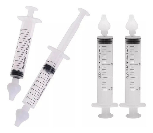 4 Seringas Lavagem Nasal Infantil Adulto Limpeza Nariz 0