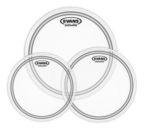 Set Parches Evans Ec2 Coated Doble Capa Etpec2ctds 12 13 16 0