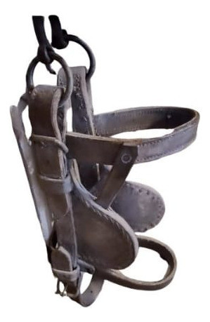 Anteojera De Cuero De Caballo Antiguo 0