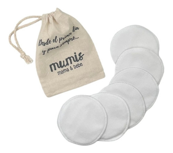 Protectores Mamarios Reutilizables Lavables X6 + Bolsa 1