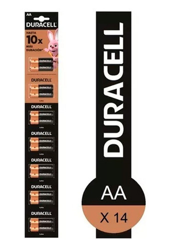 Duracell Pilas Alcalinas Aa Blister X14 Más Duración Doble A 0