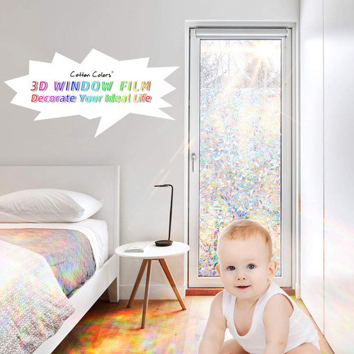 Vinilo Cottoncolors Arcoiris No Adhesivo Bloqueo Uv 44x300cm 1