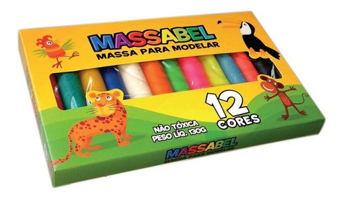 10 Massinhas 12 Cores + 10 Lápis 12 Cores + 10 Giz 12 Cores 0