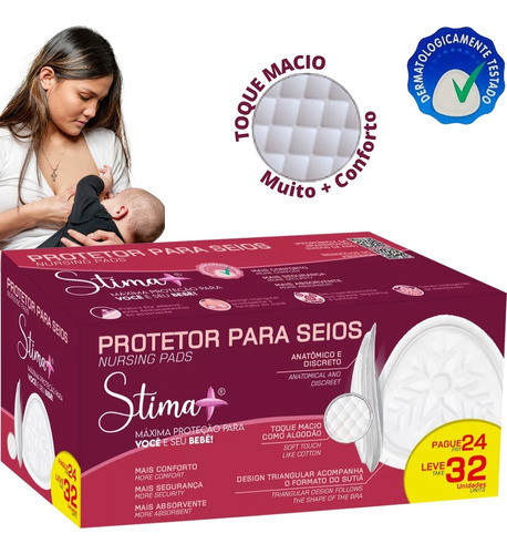Kit 6 Cx Absorvente P/ Seios Leve 32 Pague 24 Total 180 Abs 1
