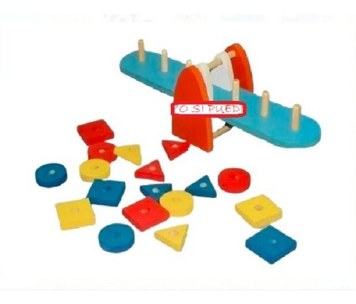 Balanza Geométrica Didáctica Madera Cálculos Suma-resta Peso 1