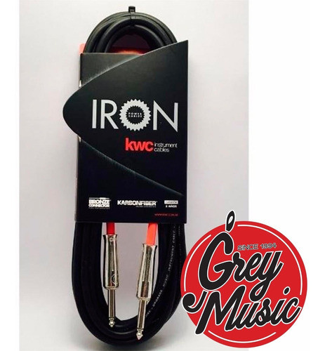 Cable Kwc 209 Iron Plug 1/4 - Plug 1/4 Standard  X 9 Mts. 1