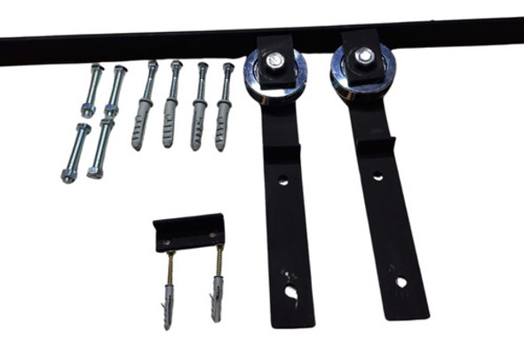 Kit Puerta Granero Reforzado Riel 1.50 M Espcial En Perfil 0