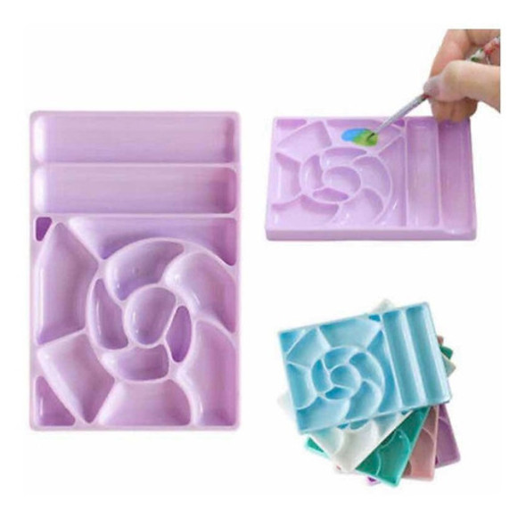 Paleta Mezcladora De Maquillaje Artistico Manicura Plastica 0