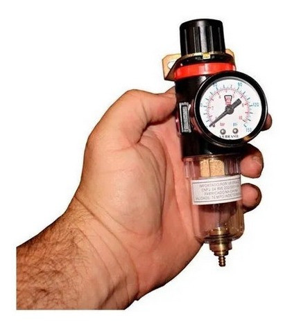 Filtro E Regulador Ar Compressor Rosca 1/4 Pistola Pintura 1
