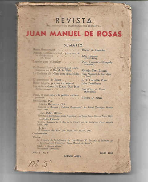 Rev Instituto Investigaciones Historicas Juan Manuel Rosas 0