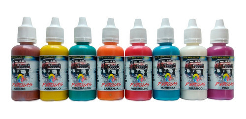 Tinta Aerografo Perola Kit 8 Cores 0