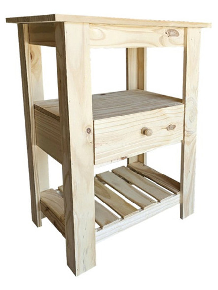 Mesa De Arrime Con Cajones Al Medio 60 Cm 1