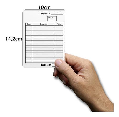 Comanda P/ Restaurante Lanchonete - 8 Blocos C/ 50 Folhas 1