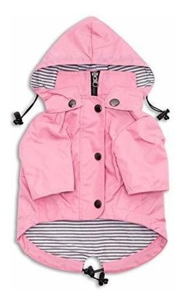 Ellie Dog Wear Impermeable Con Cremallera Rosa Para Perros C 0