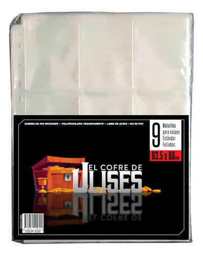 Folios Carpeta 9 Bolsillos 63,5x88mm El Cofre De Ulises X25 1