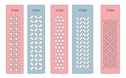 Pack 13 Stencils Decorativos Mini Tramas Originales 1