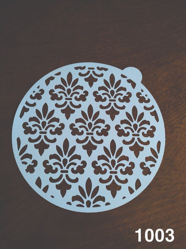 Combo X 5 Un Stencil 22cm Circulo  Pintura Caja Mueble Tela 0