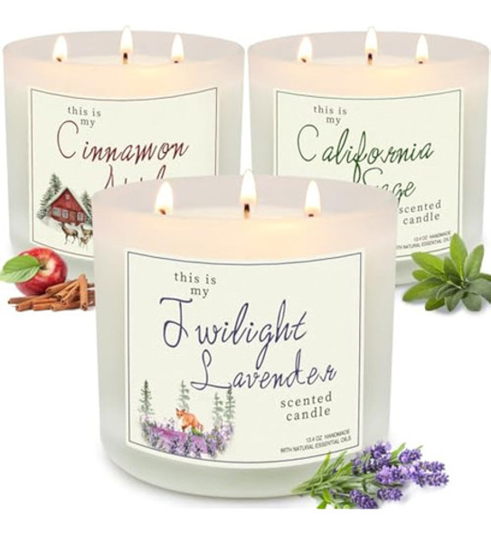 Velas Aromáticas Para El Hogar, Paquete De 3 Velas 0