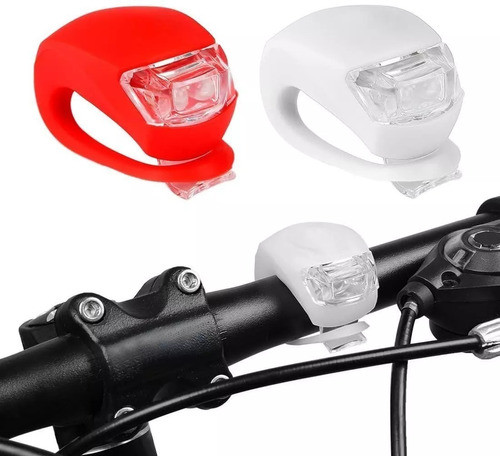 Set X2 Luz Led Para Bicicleta Monopatín Silicona Oferta!!! 0