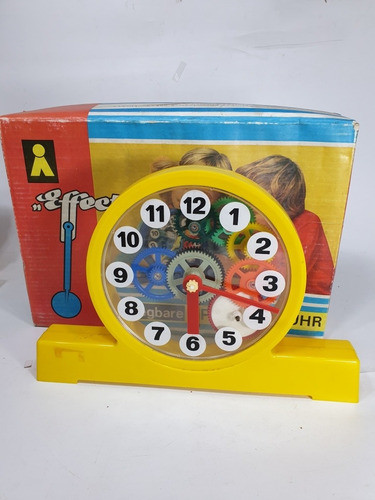 Antiguo Juguete Reloj Aleman Para Aprender La Hora 0