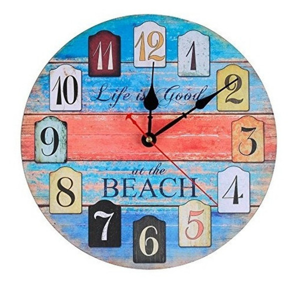 Ki Store Reloj De Pared Silenciosa No Ticking Reloj De Mader 0