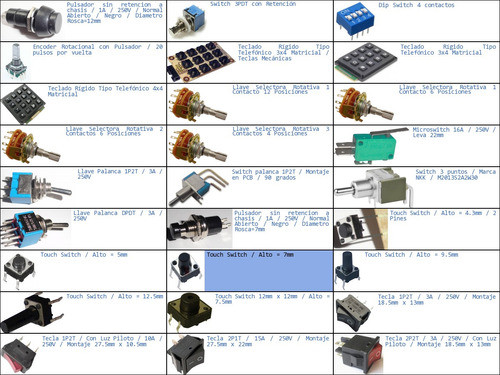 Pack 40x Touch Switch Altura 7mm 1