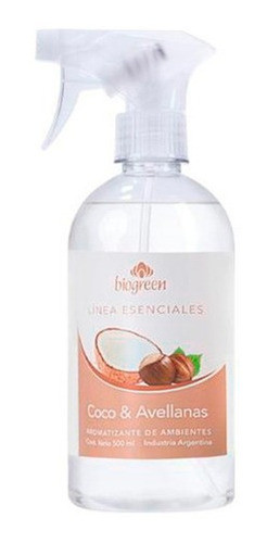 Aromatizante Biogreen Coco Y Avellanas 500ml Con Gatillo 0