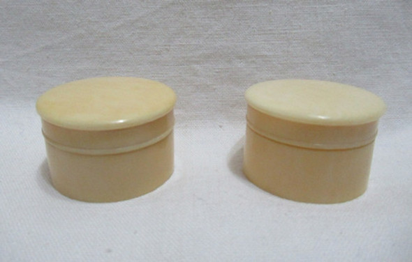 Antiguo Par Alhajeros Pastilleros Noble Material Ivory 0