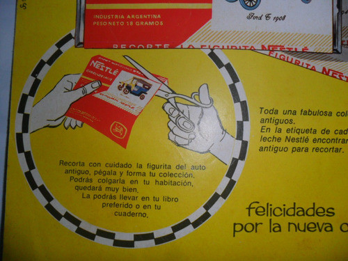 Nestle Chocolate Leche Sagarra  Publicidad Figuritas Autito 1