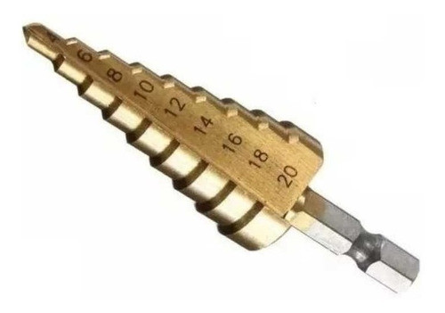 Mecha Escalonada Hss De 4 A 20 Mm Revestida Titanio  $am 0