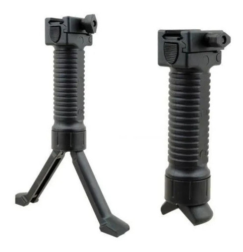 Front Grip Bipé Tático Com Tilhos De 20mm Acoplado 0