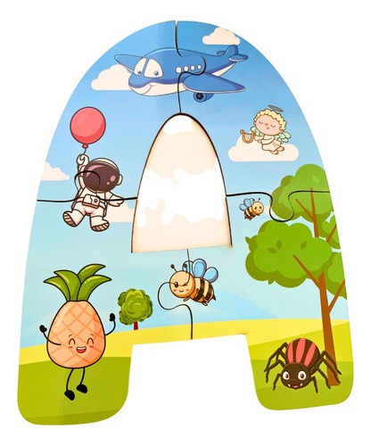 Quebra-cabeça Infantil Brincando Com As Vogais Educativo 1