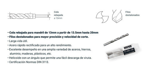 Mecha Acero Rapido Bremen 3.75 Mm X 10 Unidades Cod 6280 1